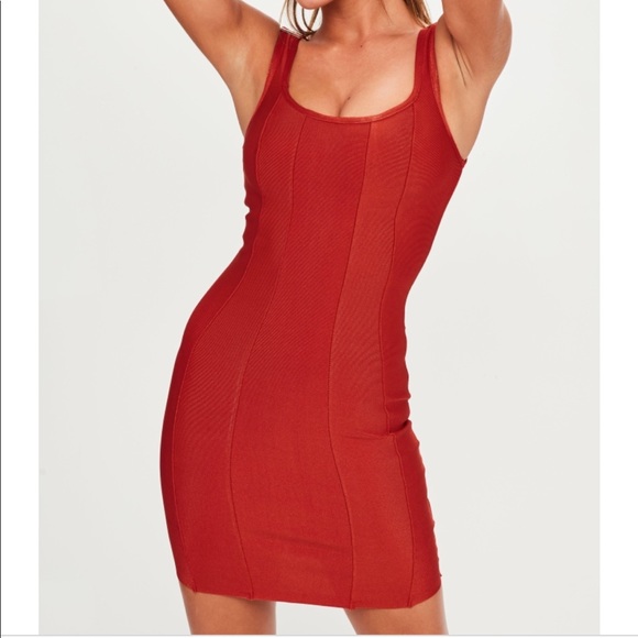 Missguided red bandage mini dress - Picture 1 of 4